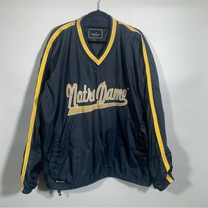 Holloway Unisex Notre Dame Fighting Irish Nylon V-Neck Lined Pullover XL